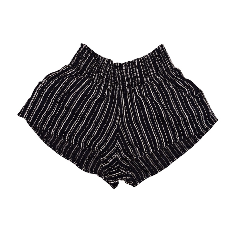 Billabong Road Trippin Women's Navy and White Striped Linen Shorts Sz Small - Picture 3 of 6